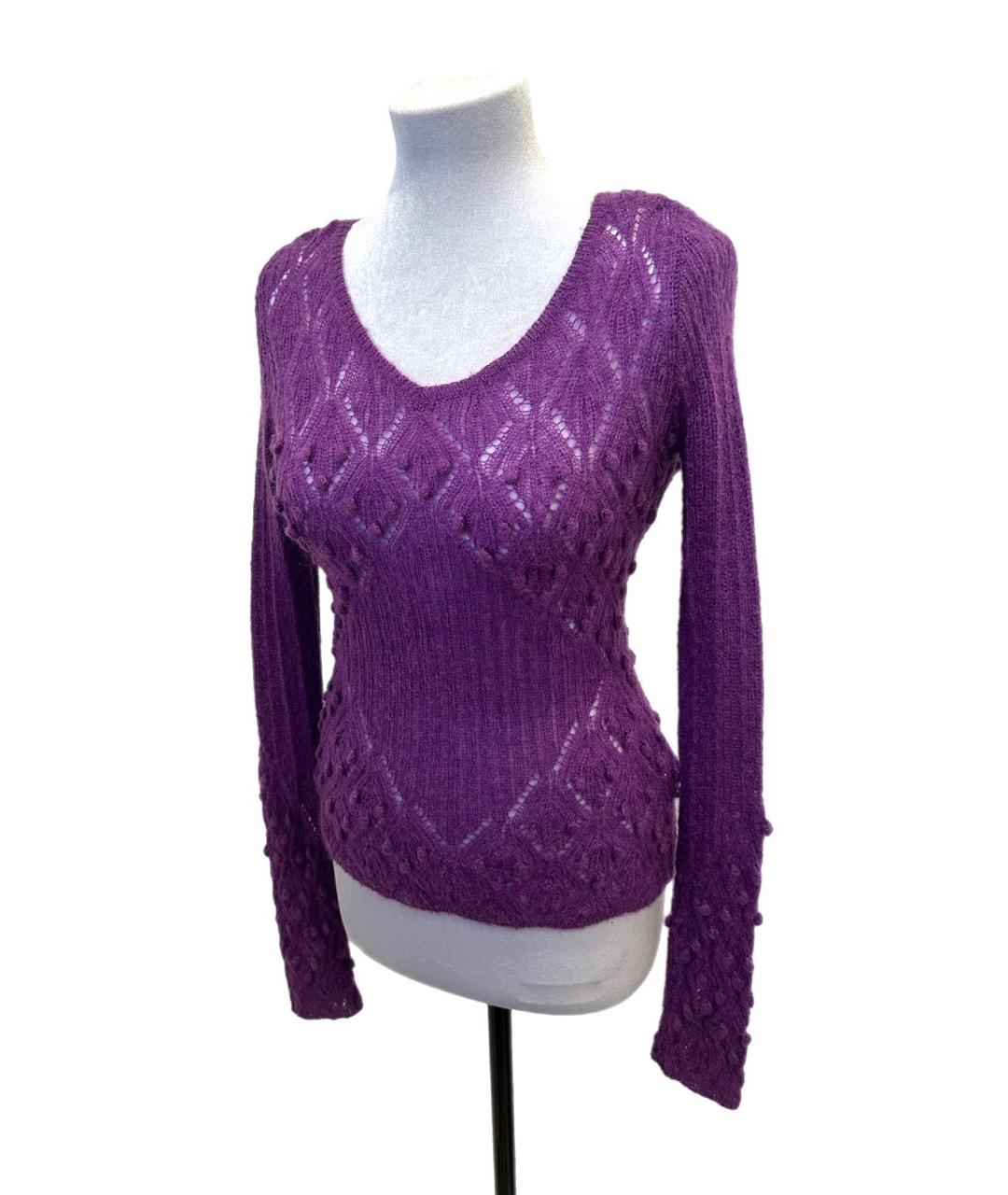 JOHN GALLIANO Фиолетовый шерстяной джемпер / свитер, фото 5