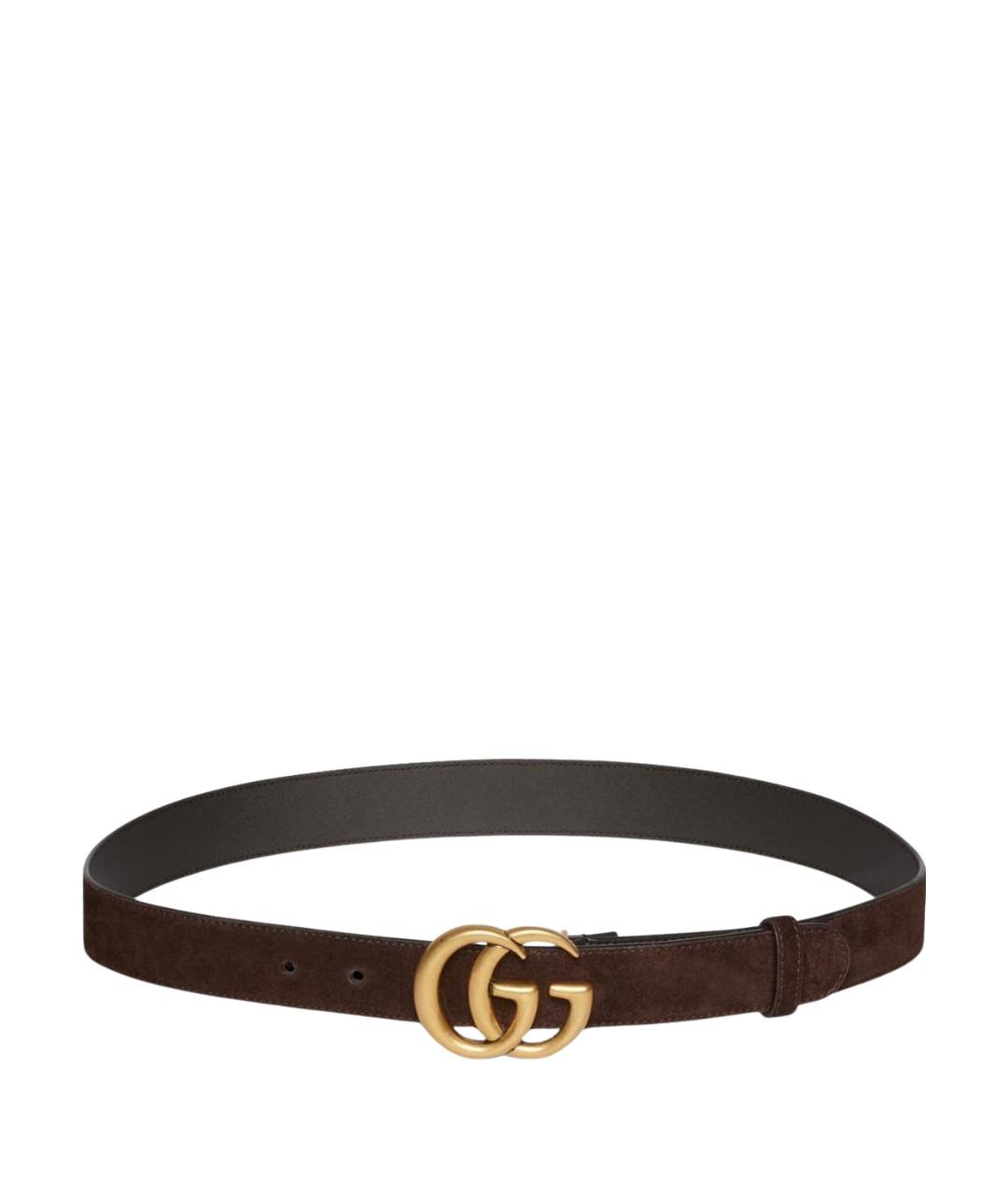 GUCCI Коричневый замшевый ремень, фото 1
