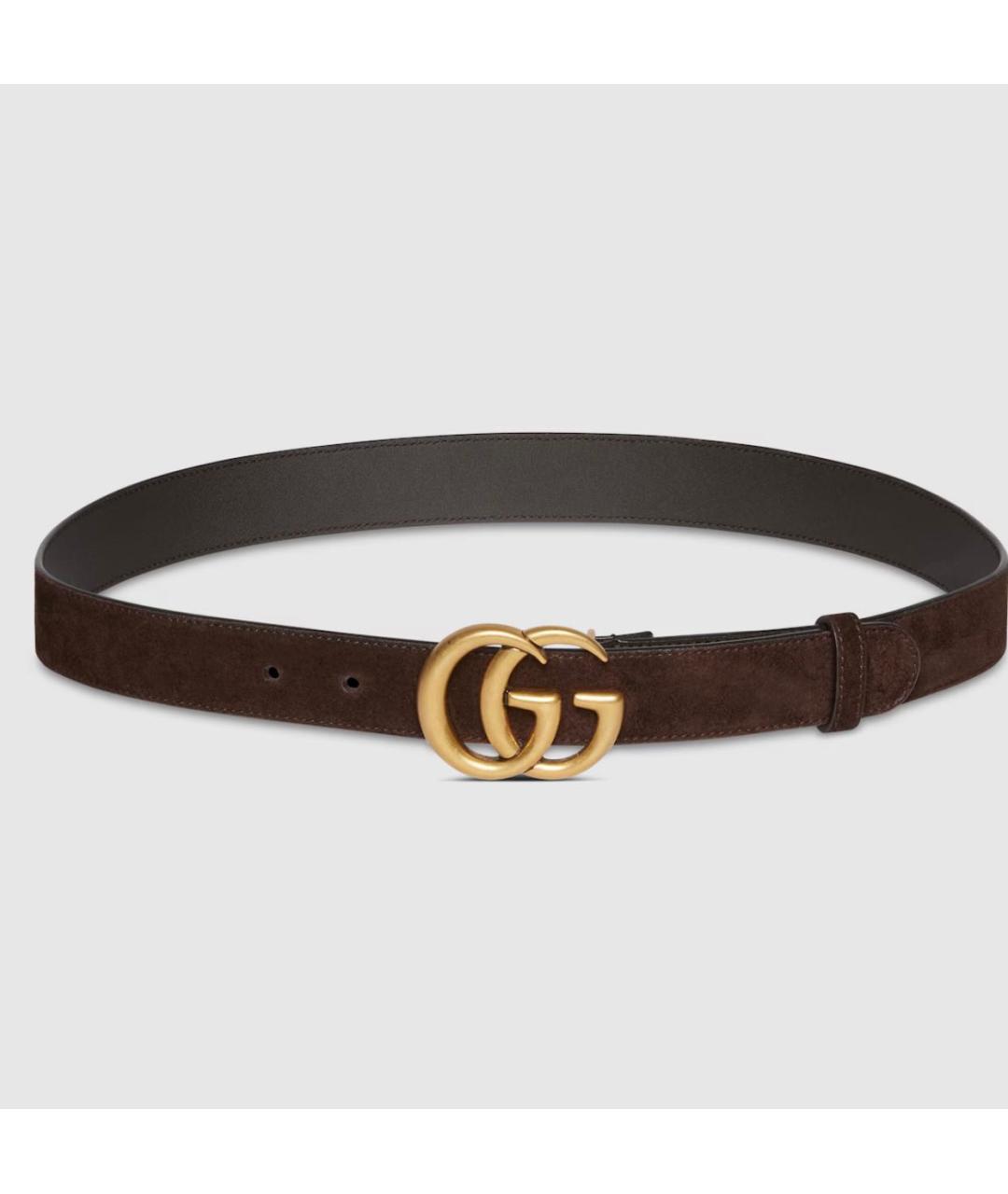 GUCCI Коричневый замшевый ремень, фото 4