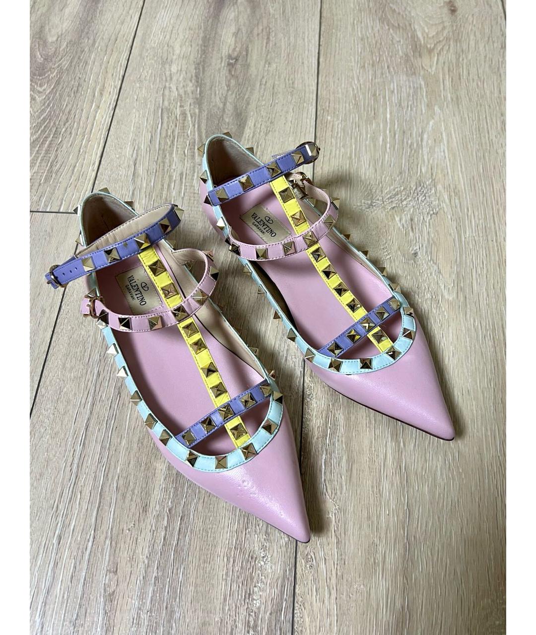 VALENTINO Мульти кожаные балетки, фото 2