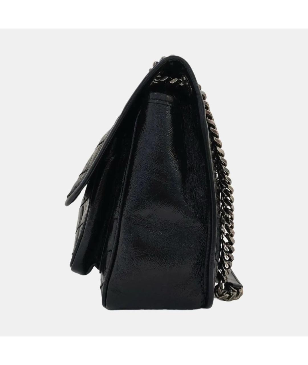 SAINT LAURENT Черная кожаная сумка тоут, фото 2