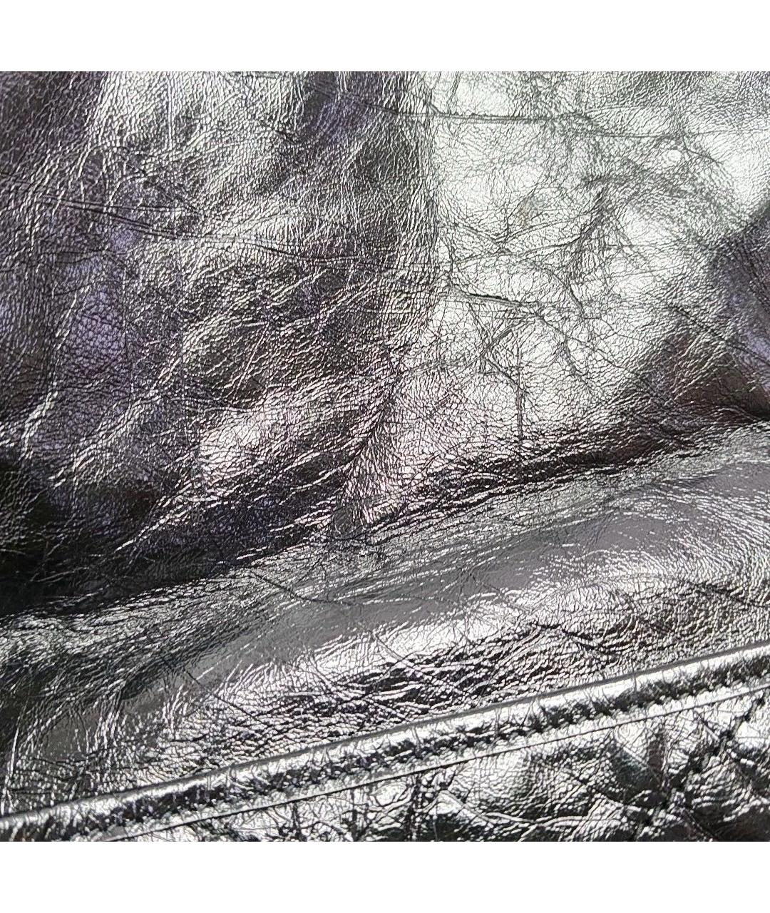 SAINT LAURENT Черная кожаная сумка тоут, фото 7