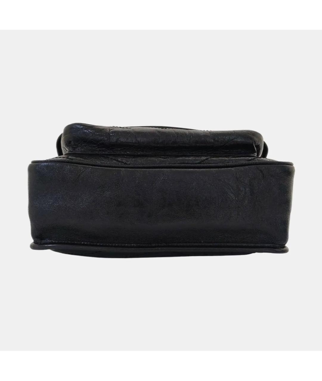 SAINT LAURENT Черная кожаная сумка тоут, фото 5