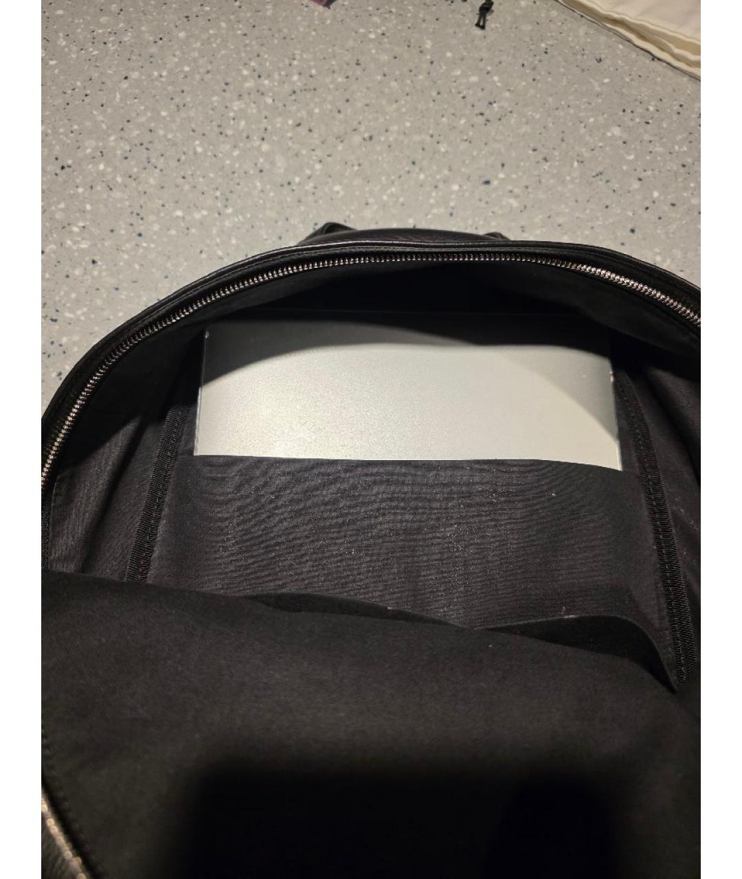 BALENCIAGA Черный кожаный рюкзак, фото 8