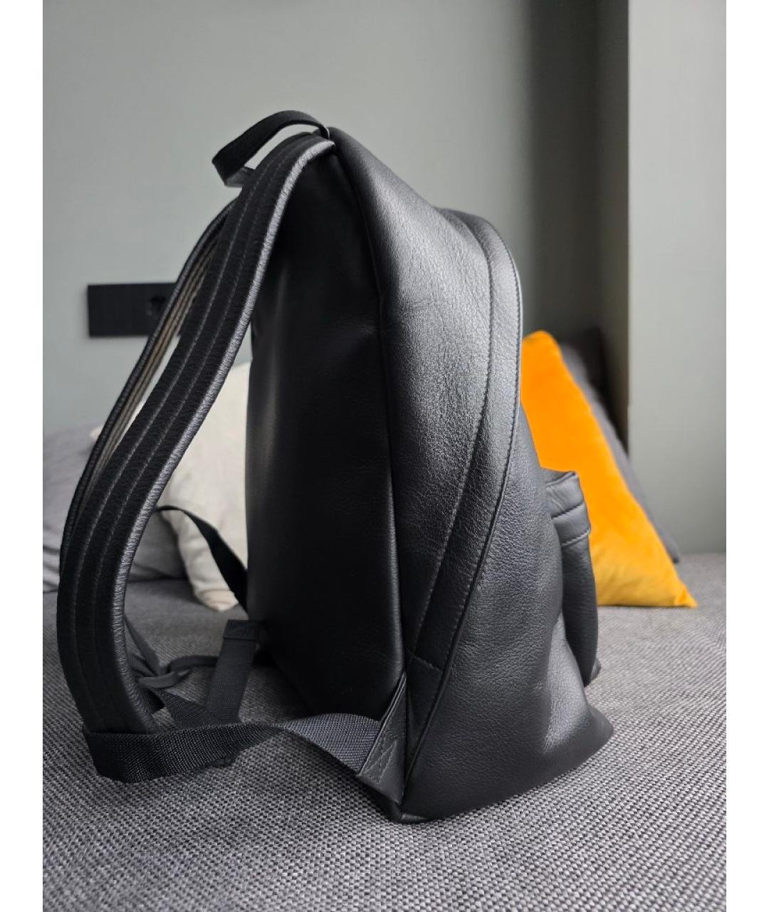 BALENCIAGA Черный кожаный рюкзак, фото 2
