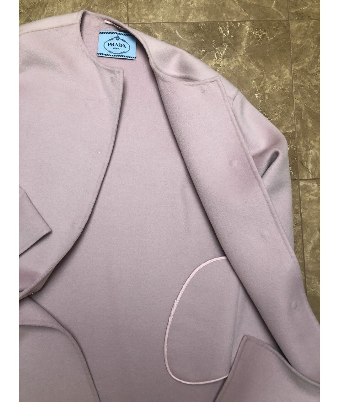 PRADA Розовое кашемировое пальто, фото 7