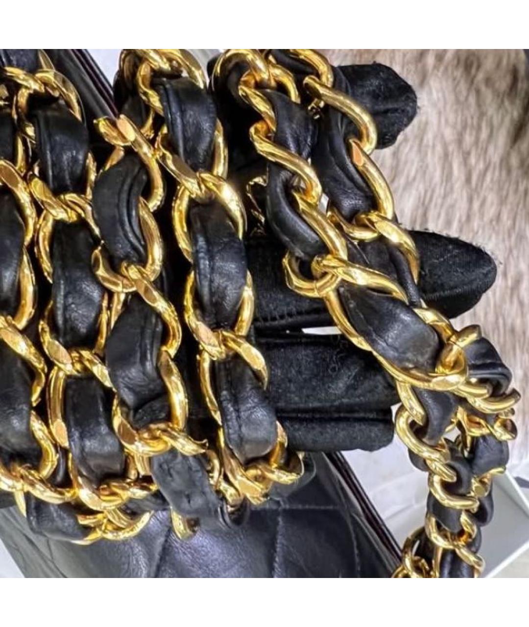 CHANEL Черная кожаная сумка через плечо, фото 2