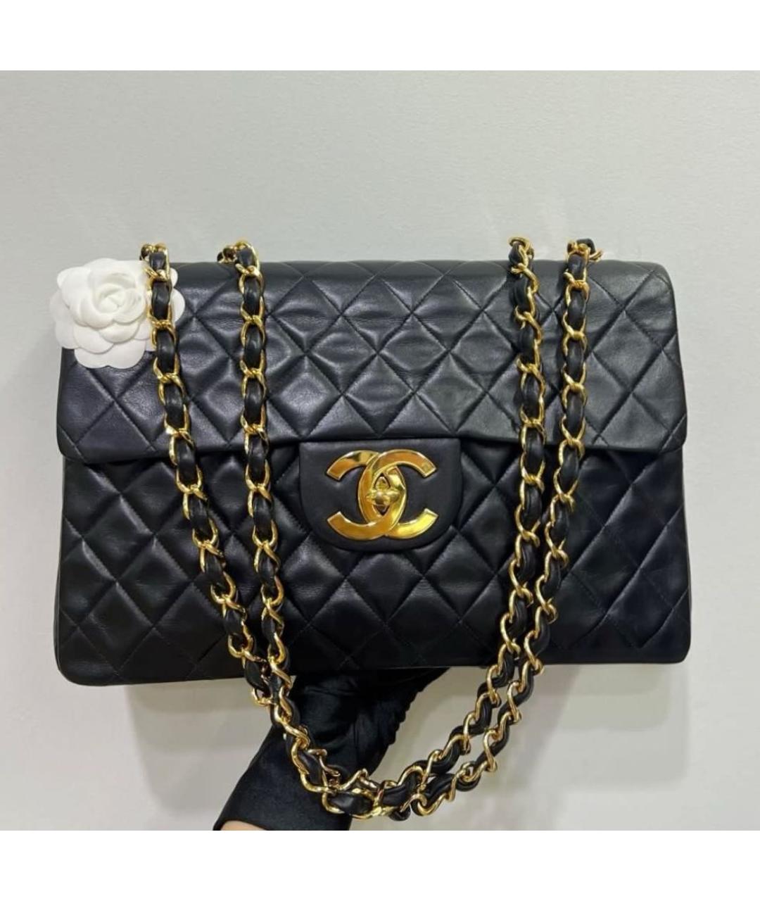 CHANEL Черная кожаная сумка через плечо, фото 4