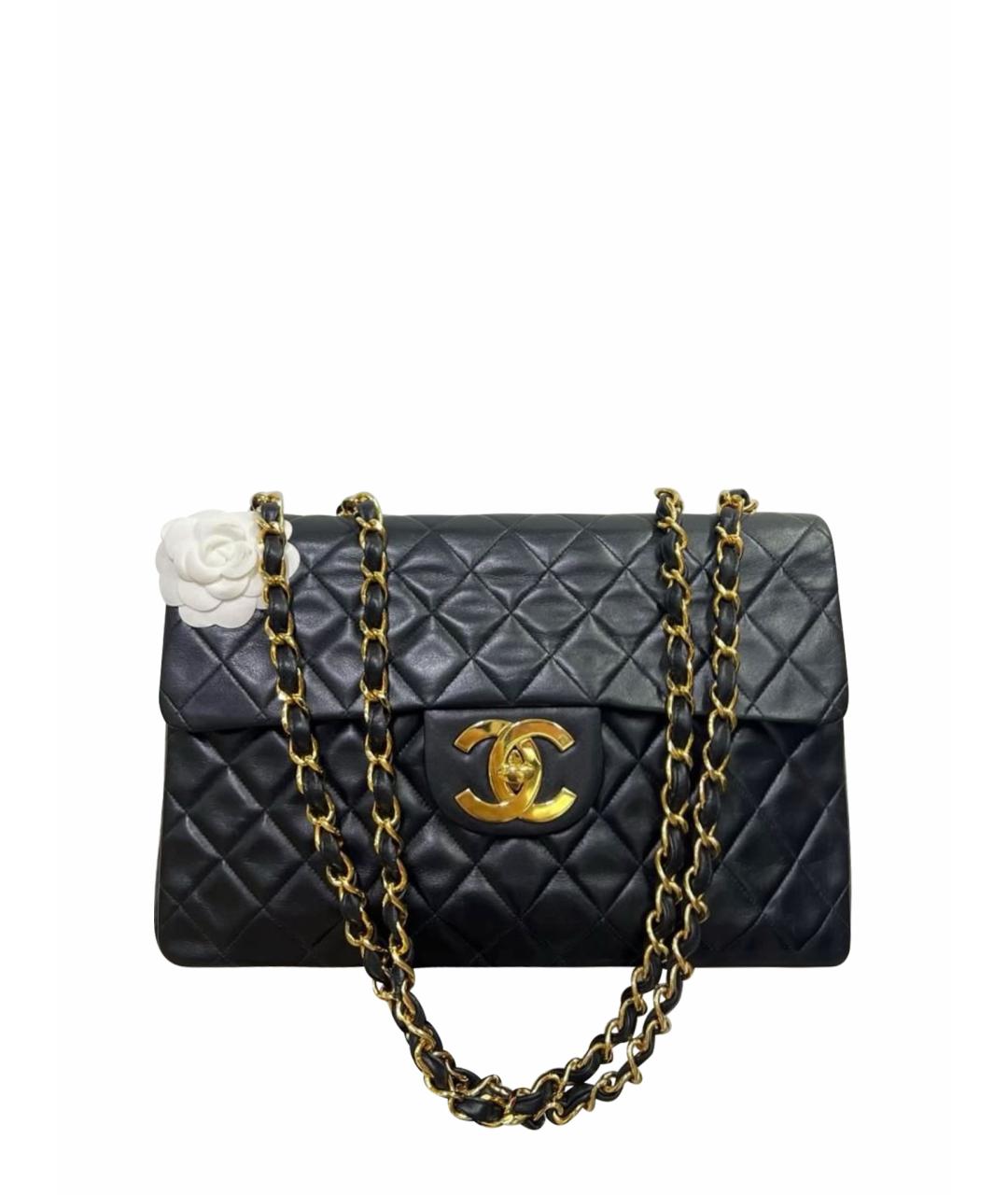 CHANEL Черная кожаная сумка через плечо, фото 1