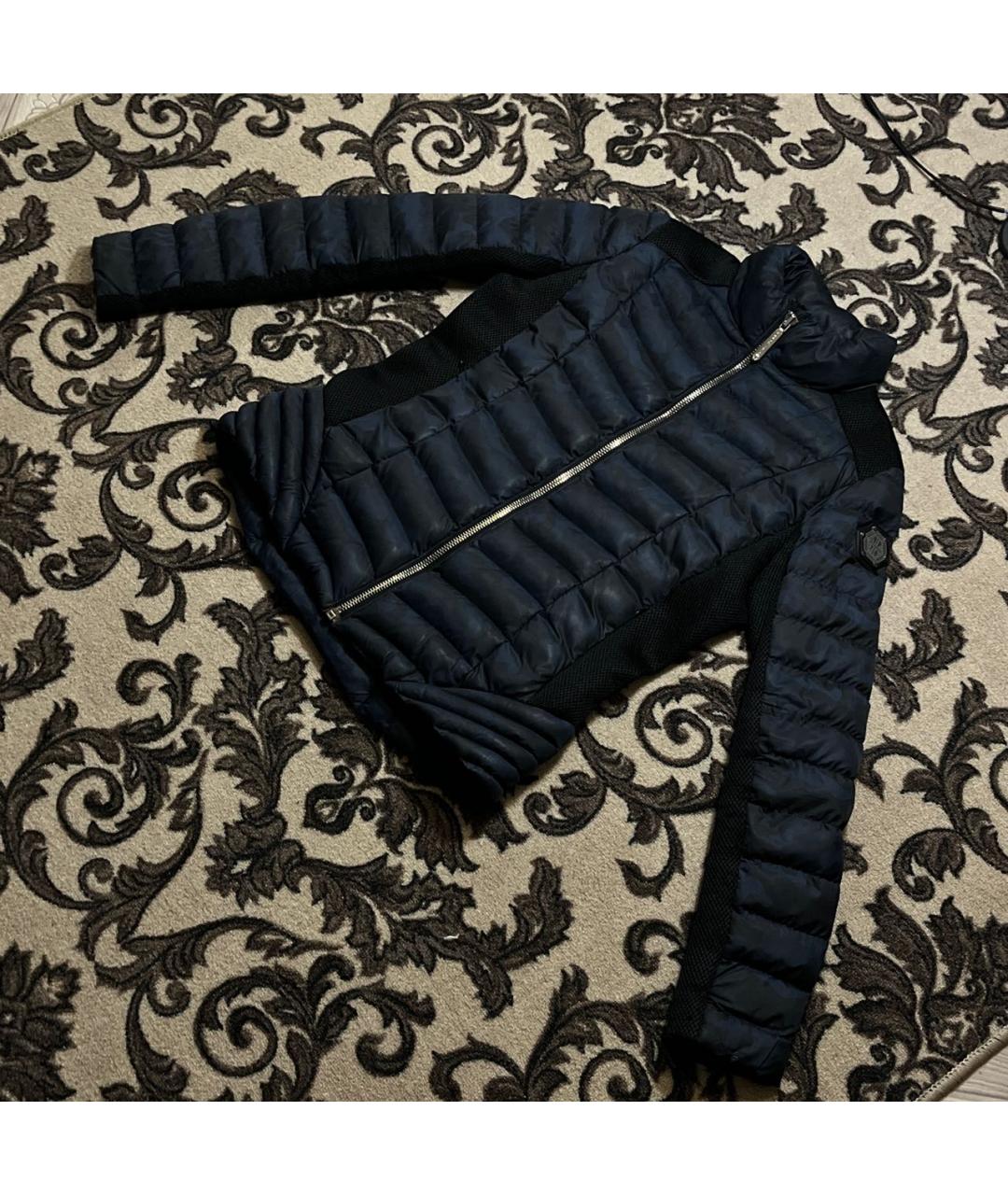 PHILIPP PLEIN Черный полиэстеровый пуховик, фото 3