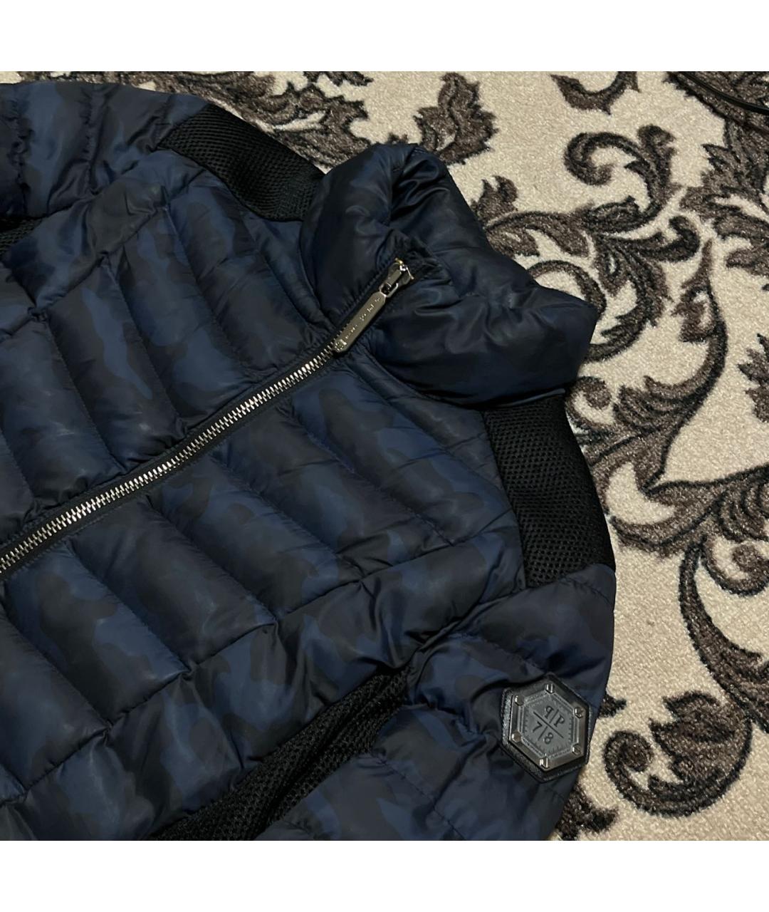 PHILIPP PLEIN Черный полиэстеровый пуховик, фото 4