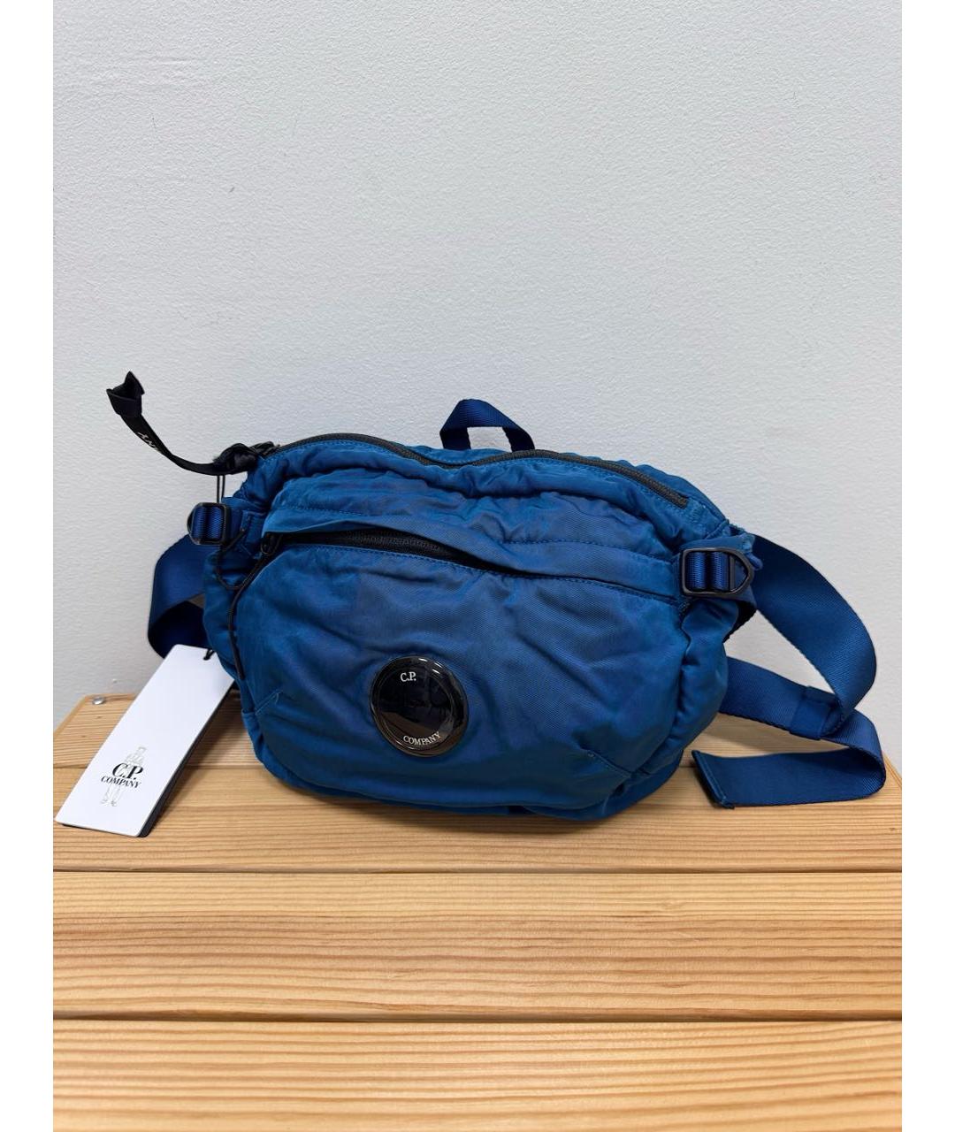 CP COMPANY Синяя синтетическая поясная сумка, фото 2