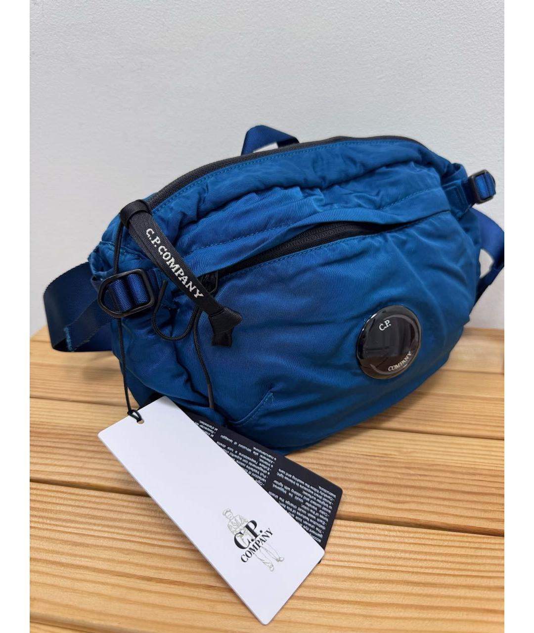 CP COMPANY Синяя синтетическая поясная сумка, фото 3
