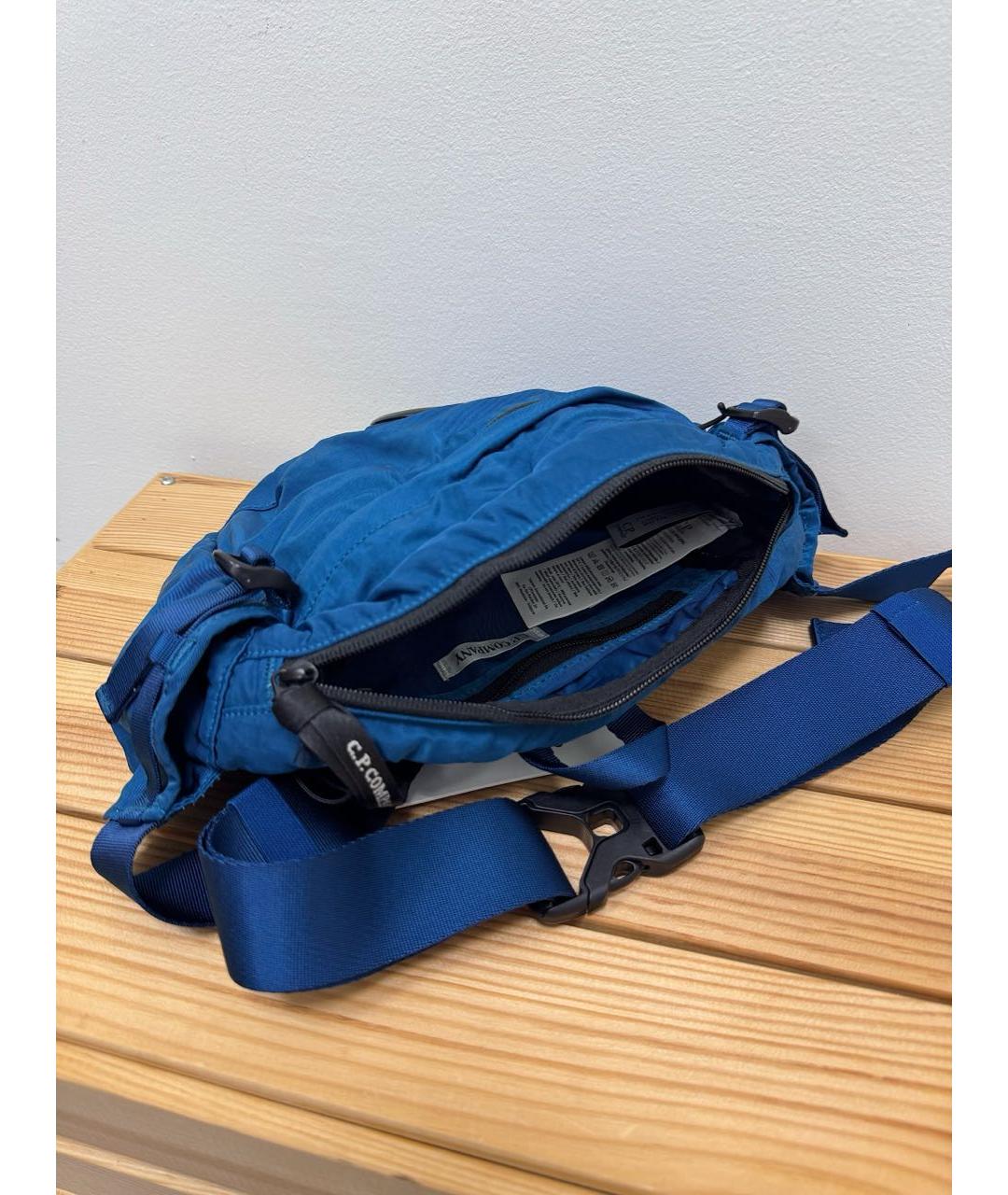 CP COMPANY Синяя синтетическая поясная сумка, фото 4