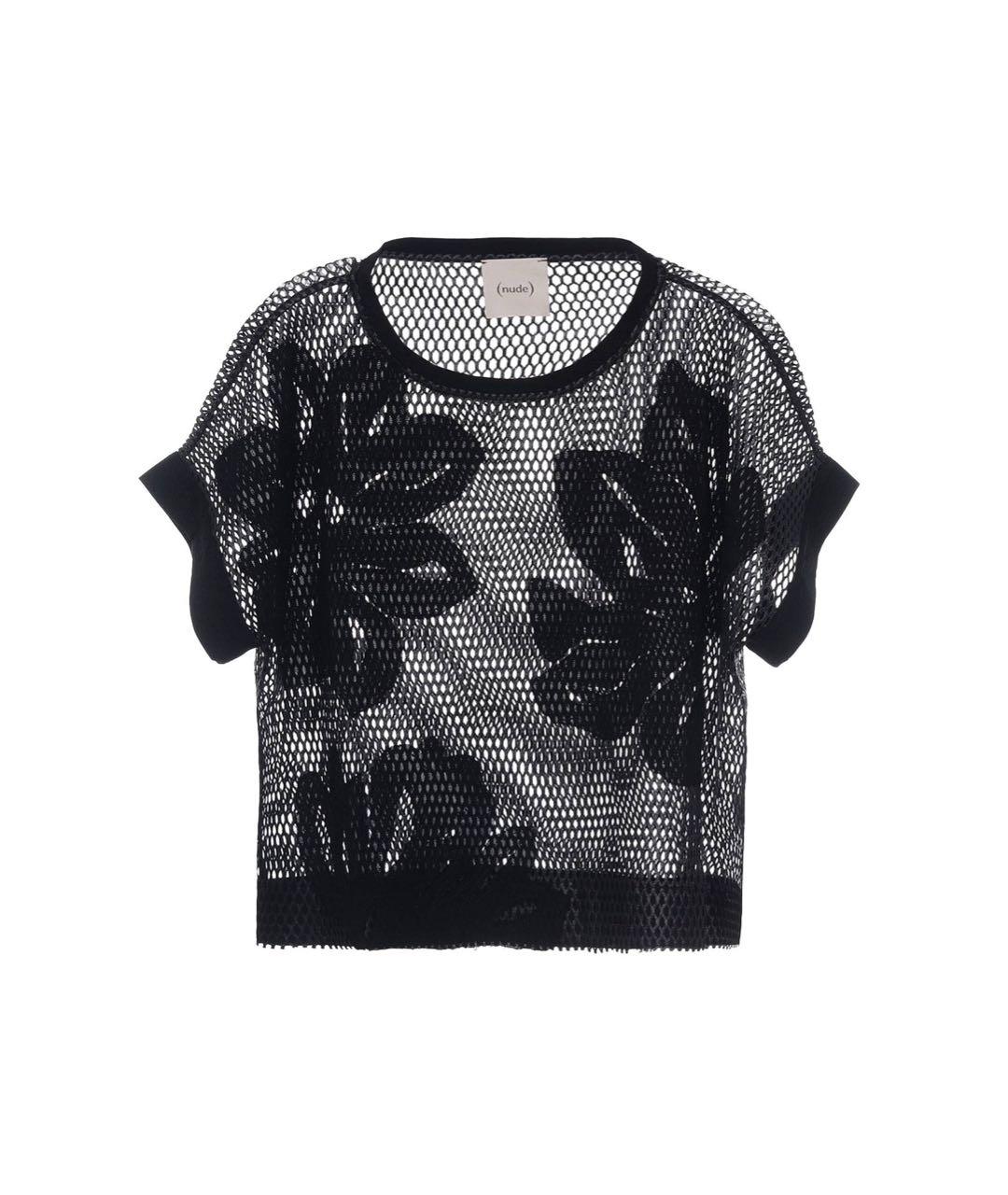 NUDE Черная хлопковая блузы, фото 1
