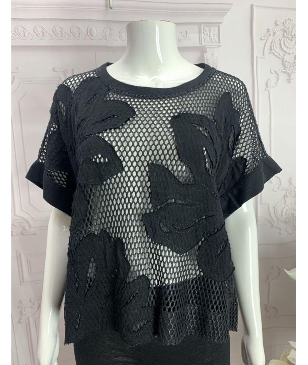 NUDE Черная хлопковая блузы, фото 5