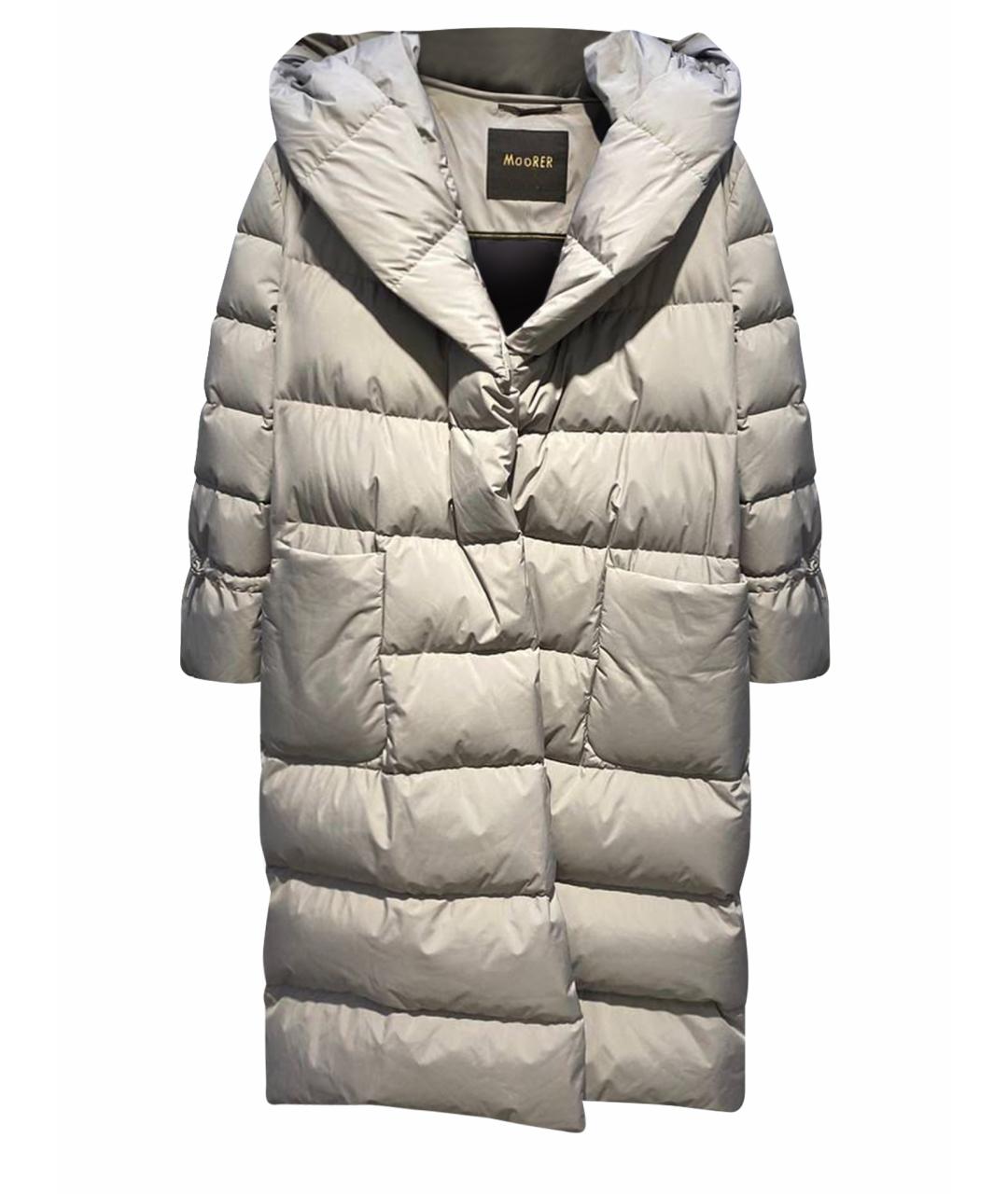 MOORER Серый полиэстеровый пуховик, фото 1