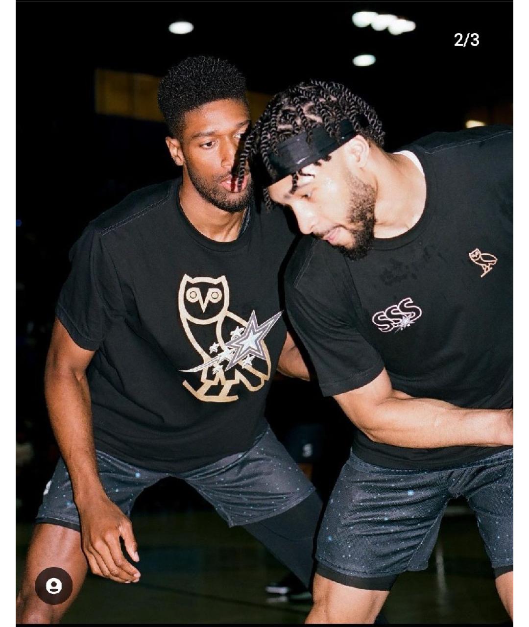 OVO by Drake Черная хлопковая футболка, фото 6