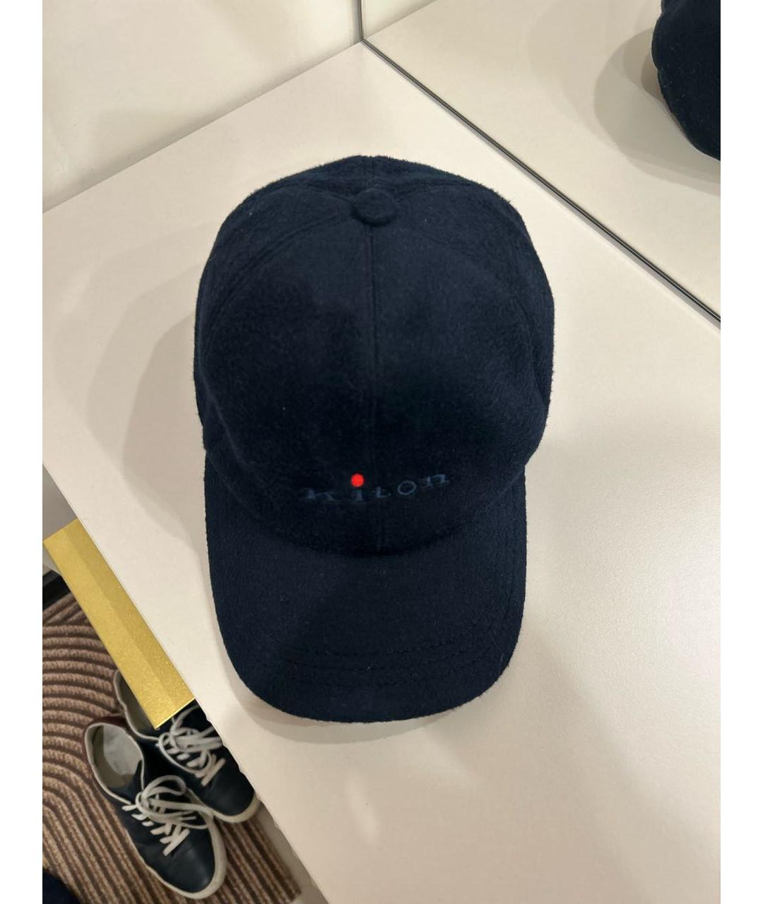 KITON Синяя кашемировая кепка/бейсболка, фото 2