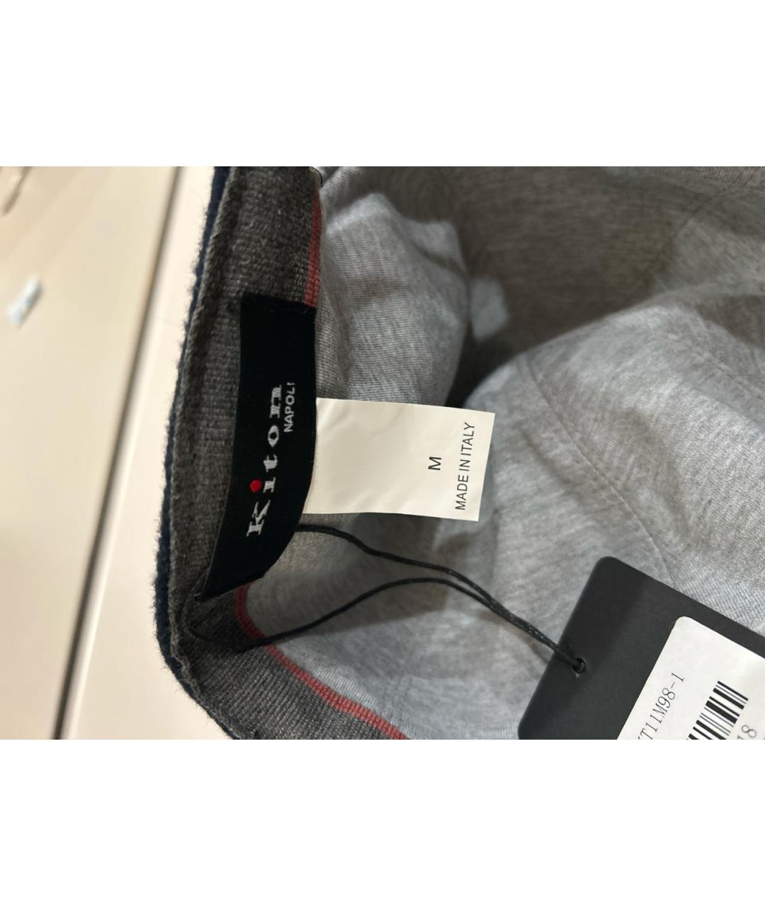 KITON Синяя кашемировая кепка/бейсболка, фото 6