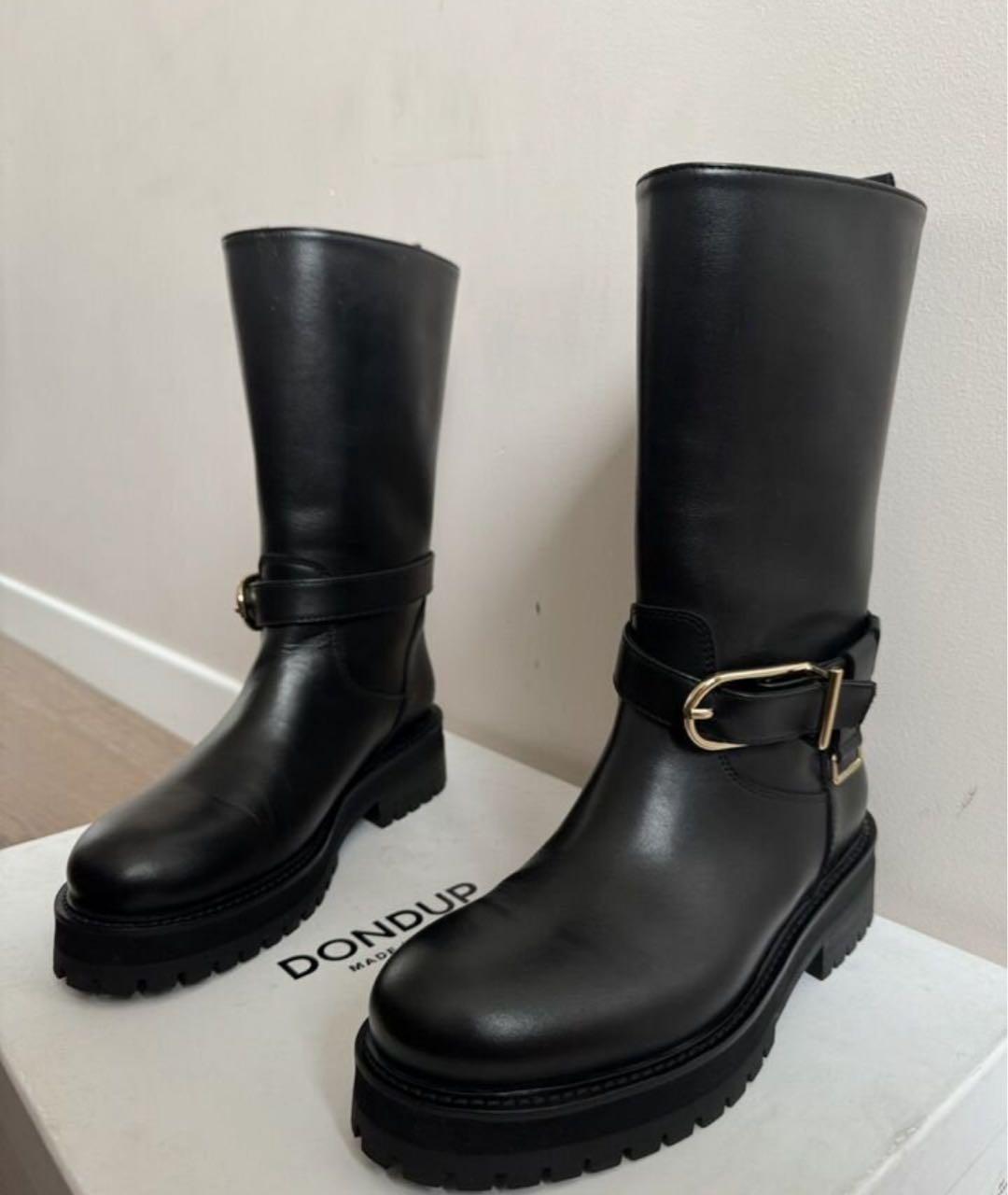 DONDUP Черные кожаные полусапоги, фото 2
