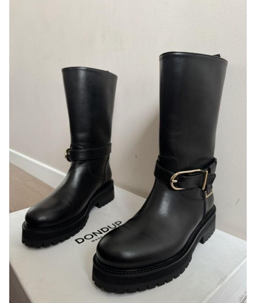 DONDUP Черные кожаные полусапоги, фото 4