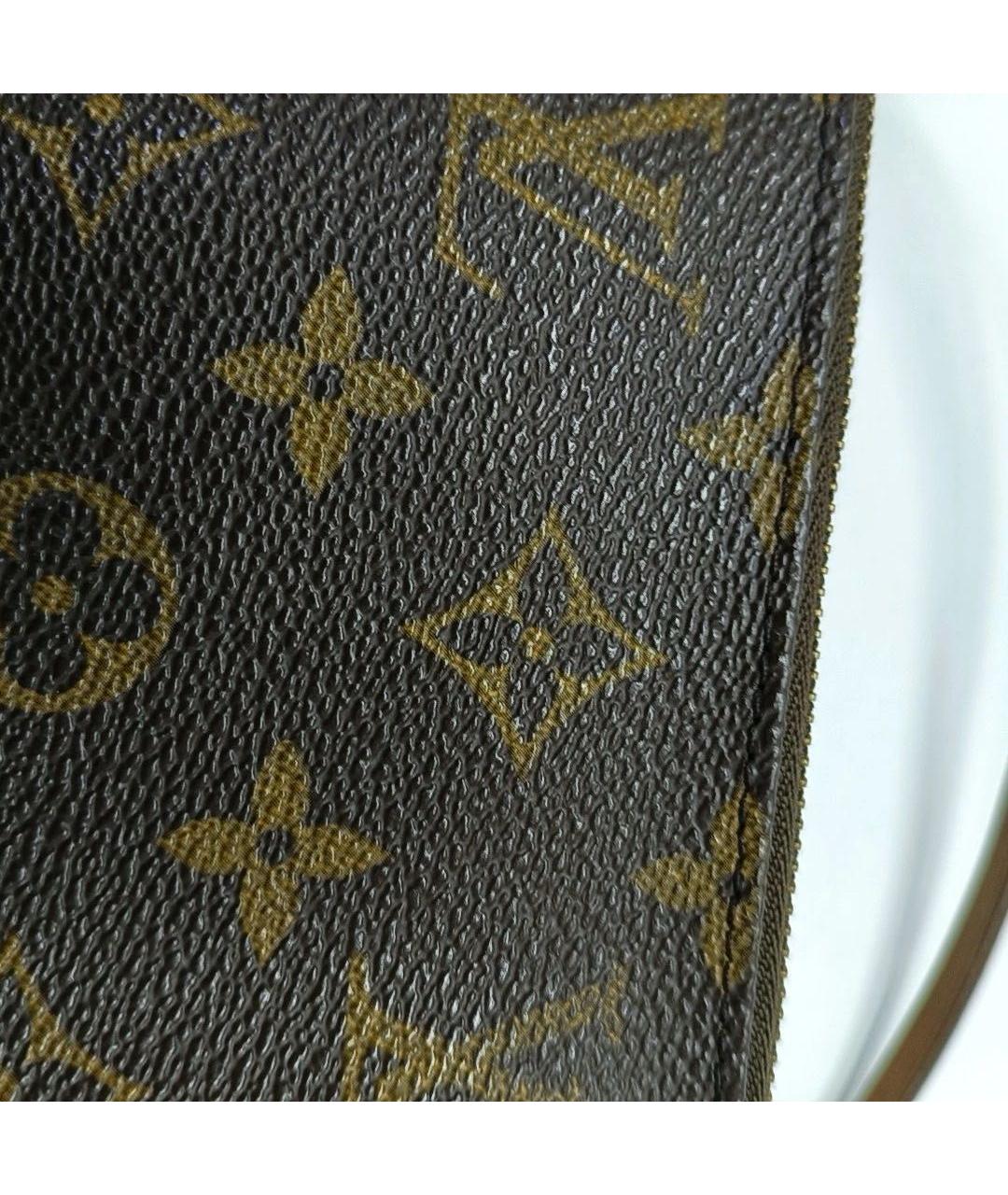 LOUIS VUITTON Коричневая кожаная сумка через плечо, фото 7