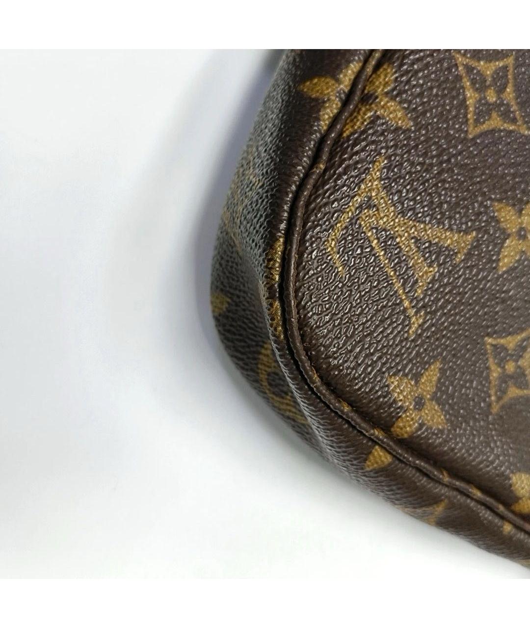 LOUIS VUITTON Коричневая кожаная сумка через плечо, фото 8