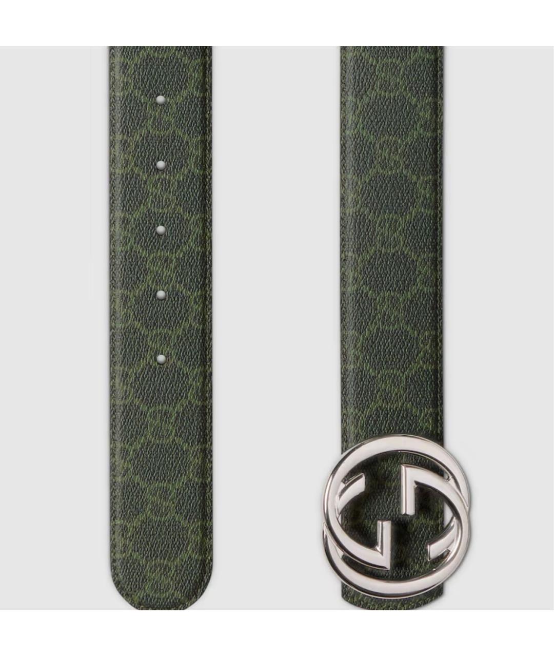 GUCCI Хаки кожаный ремень, фото 2