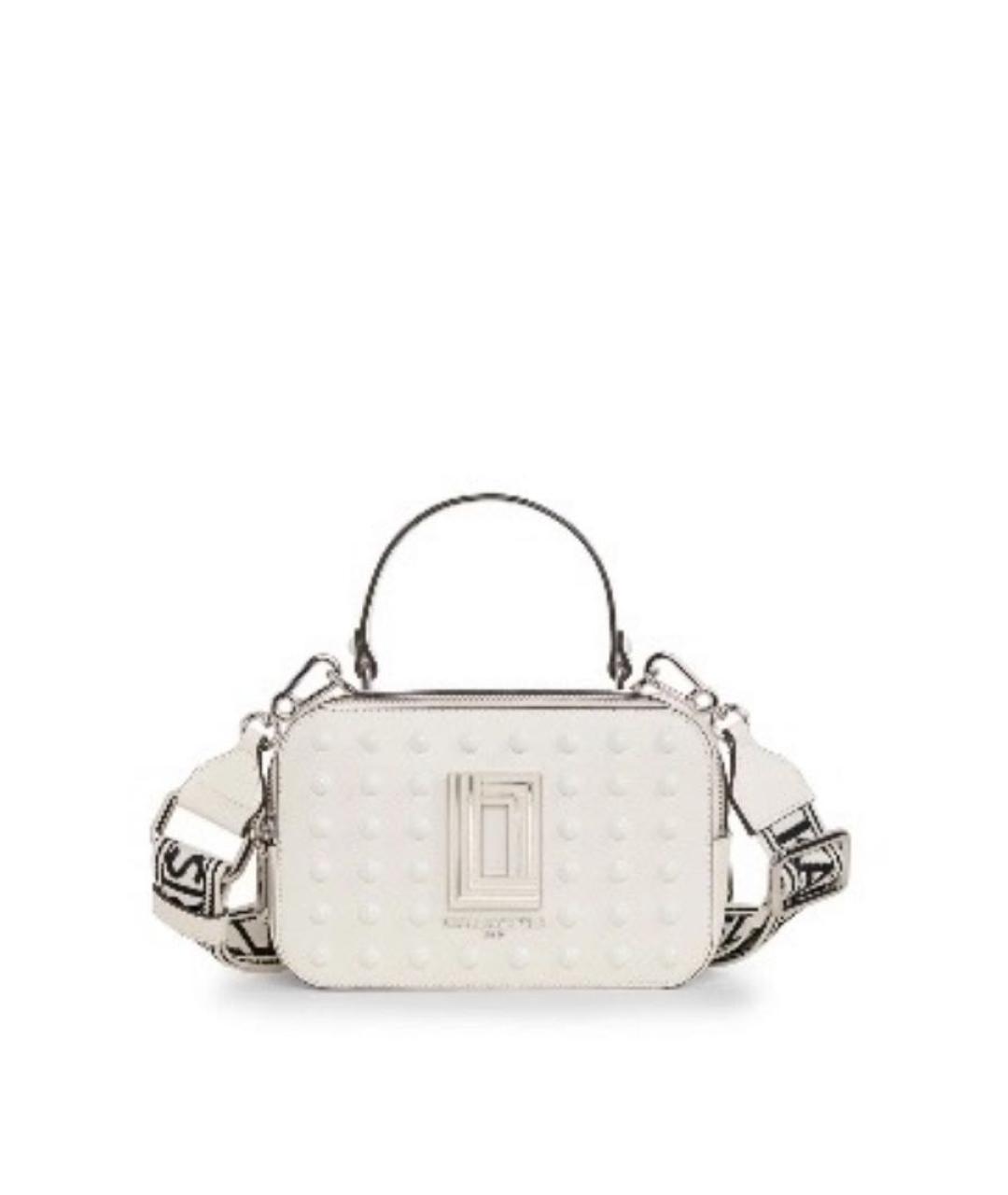 KARL LAGERFELD Белая кожаная сумка через плечо, фото 8