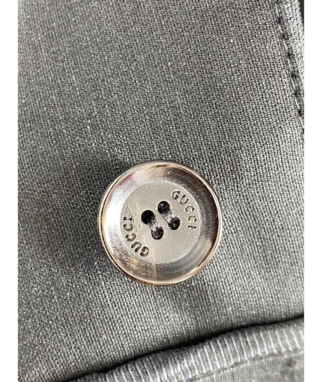 GUCCI Черные хлопко-эластановые прямые брюки, фото 7