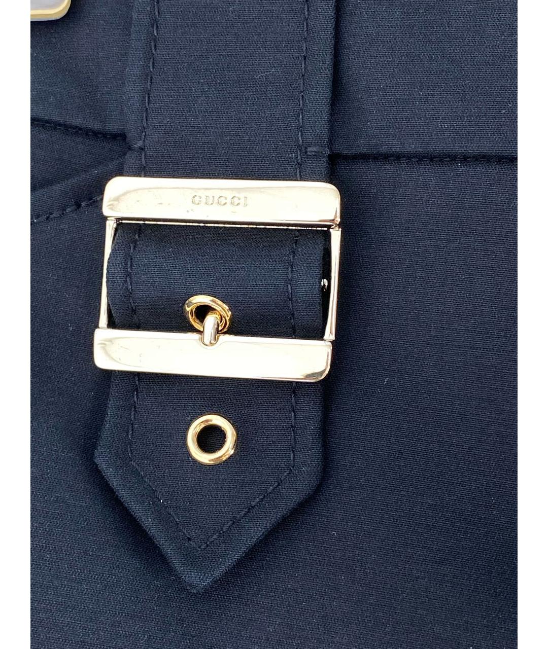 GUCCI Черные хлопко-эластановые прямые брюки, фото 4