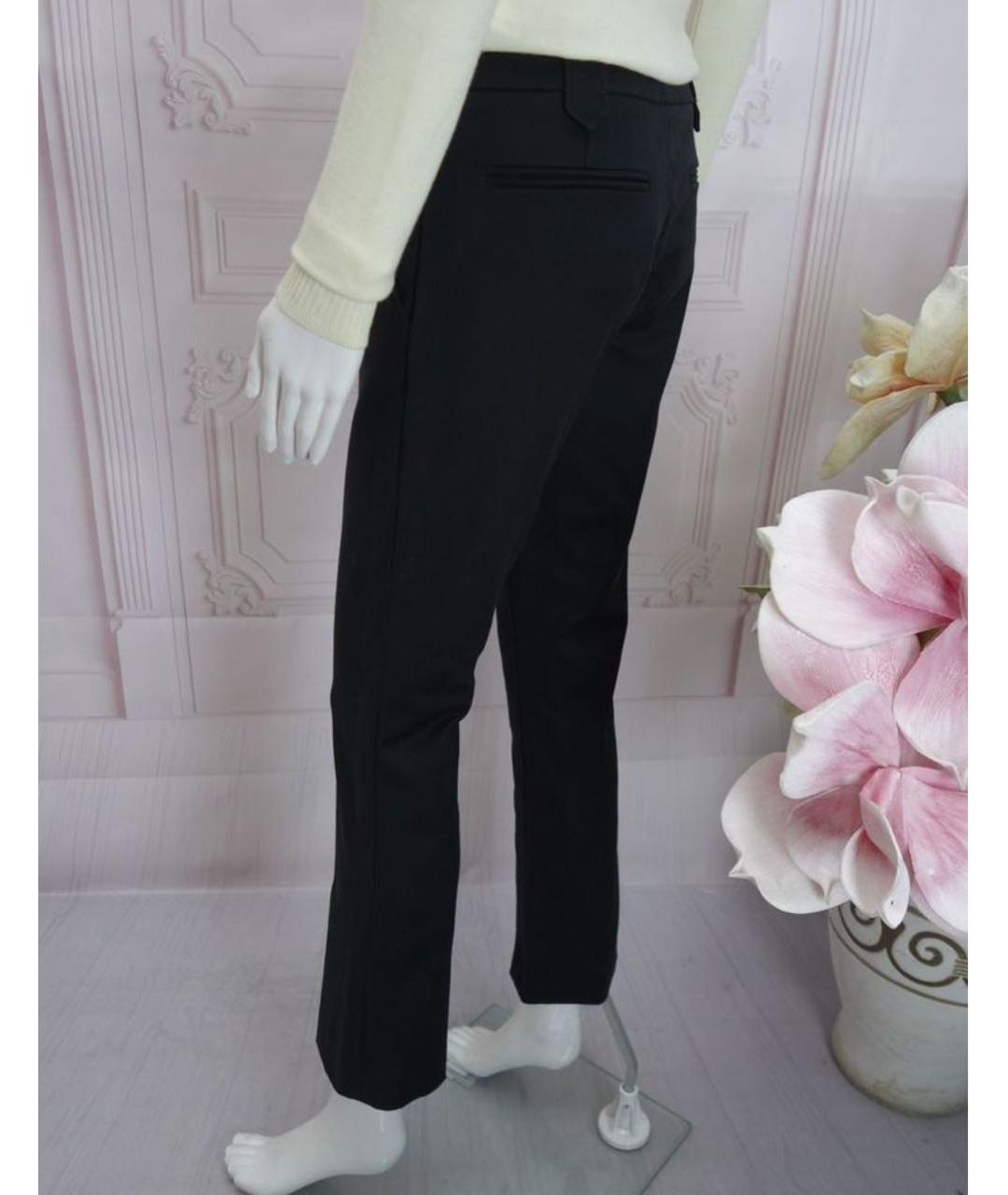GUCCI Черные хлопко-эластановые прямые брюки, фото 8