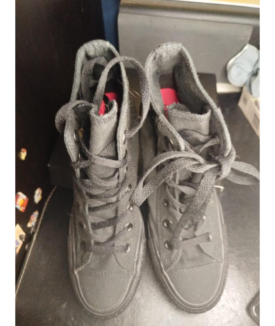 CONVERSE Черные текстильные кеды, фото 3