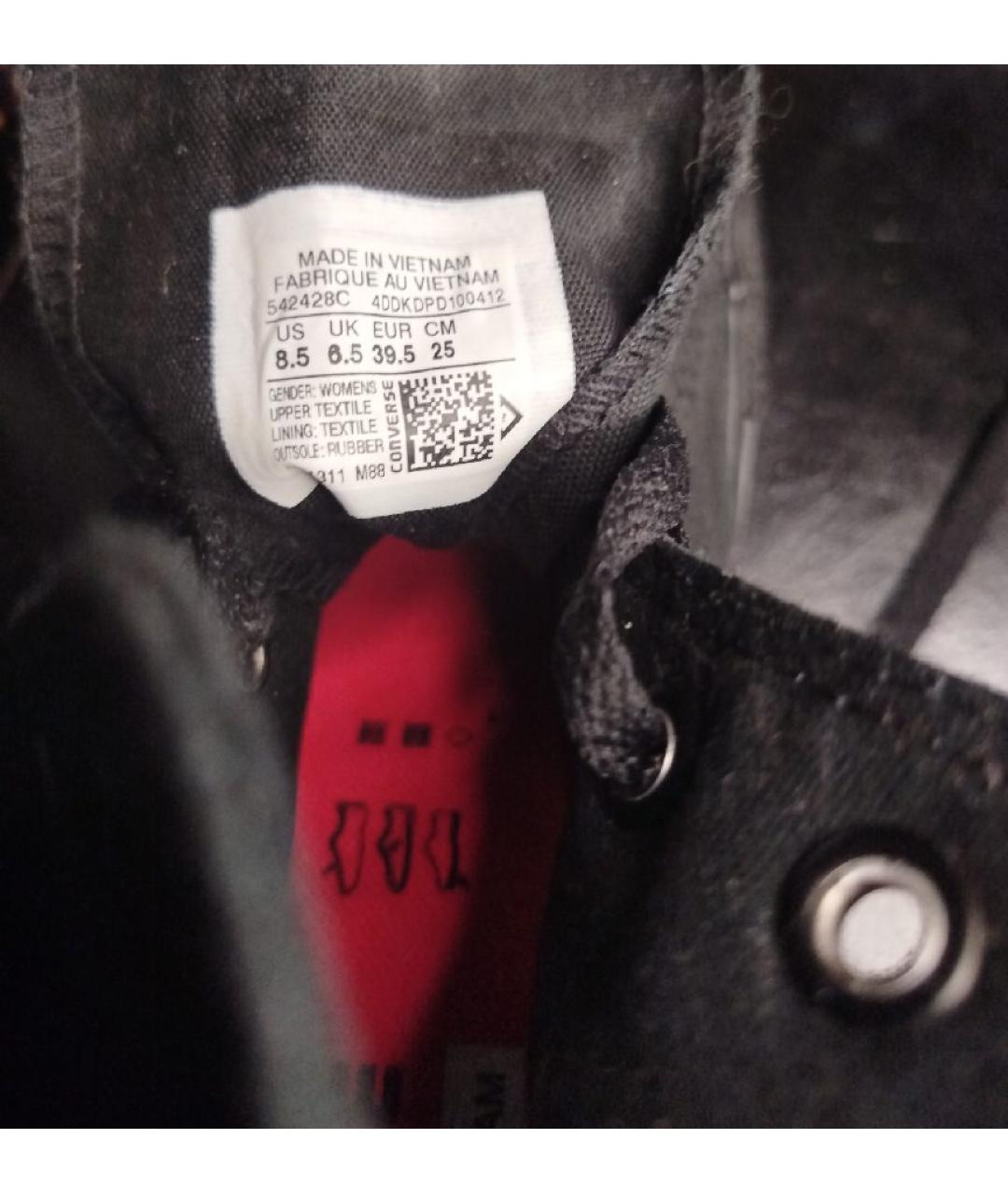 CONVERSE Черные текстильные кеды, фото 8