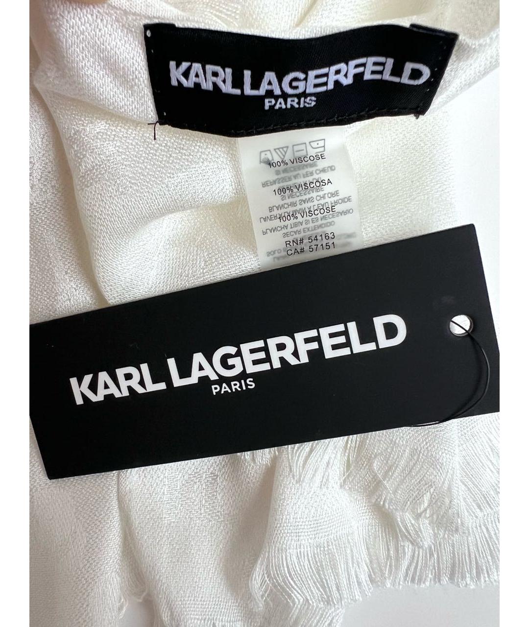 KARL LAGERFELD Белый платок, фото 3