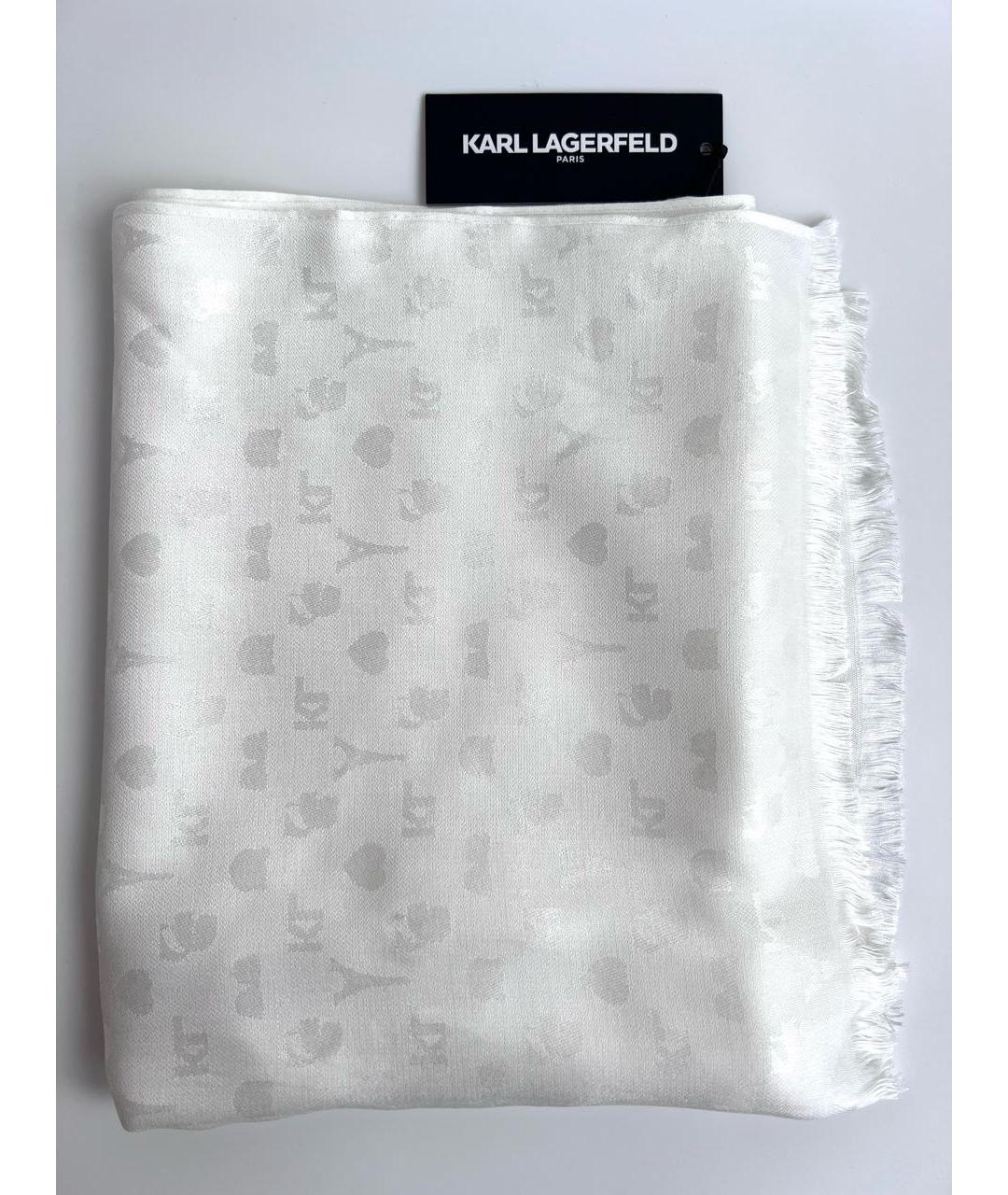 KARL LAGERFELD Белый платок, фото 9