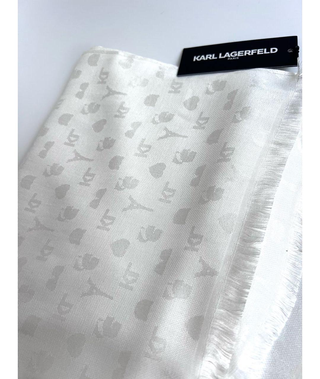 KARL LAGERFELD Белый платок, фото 4