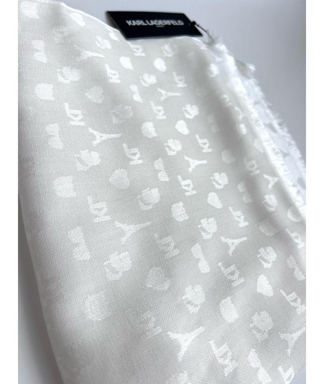 KARL LAGERFELD Белый платок, фото 5