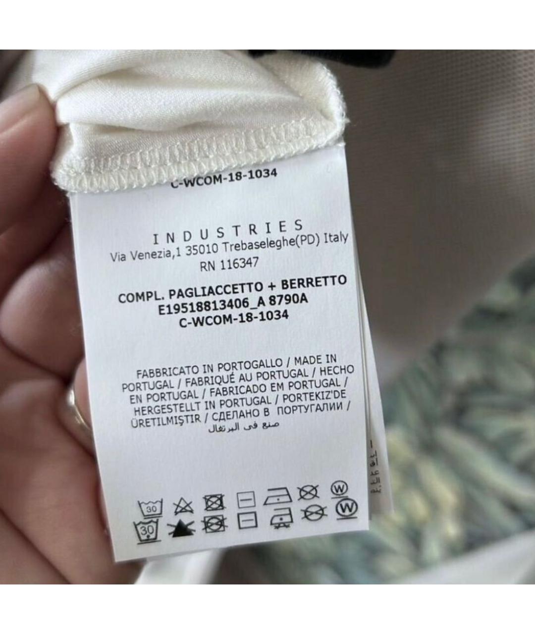 MONCLER Белый хлопковый боди / песочник, фото 6