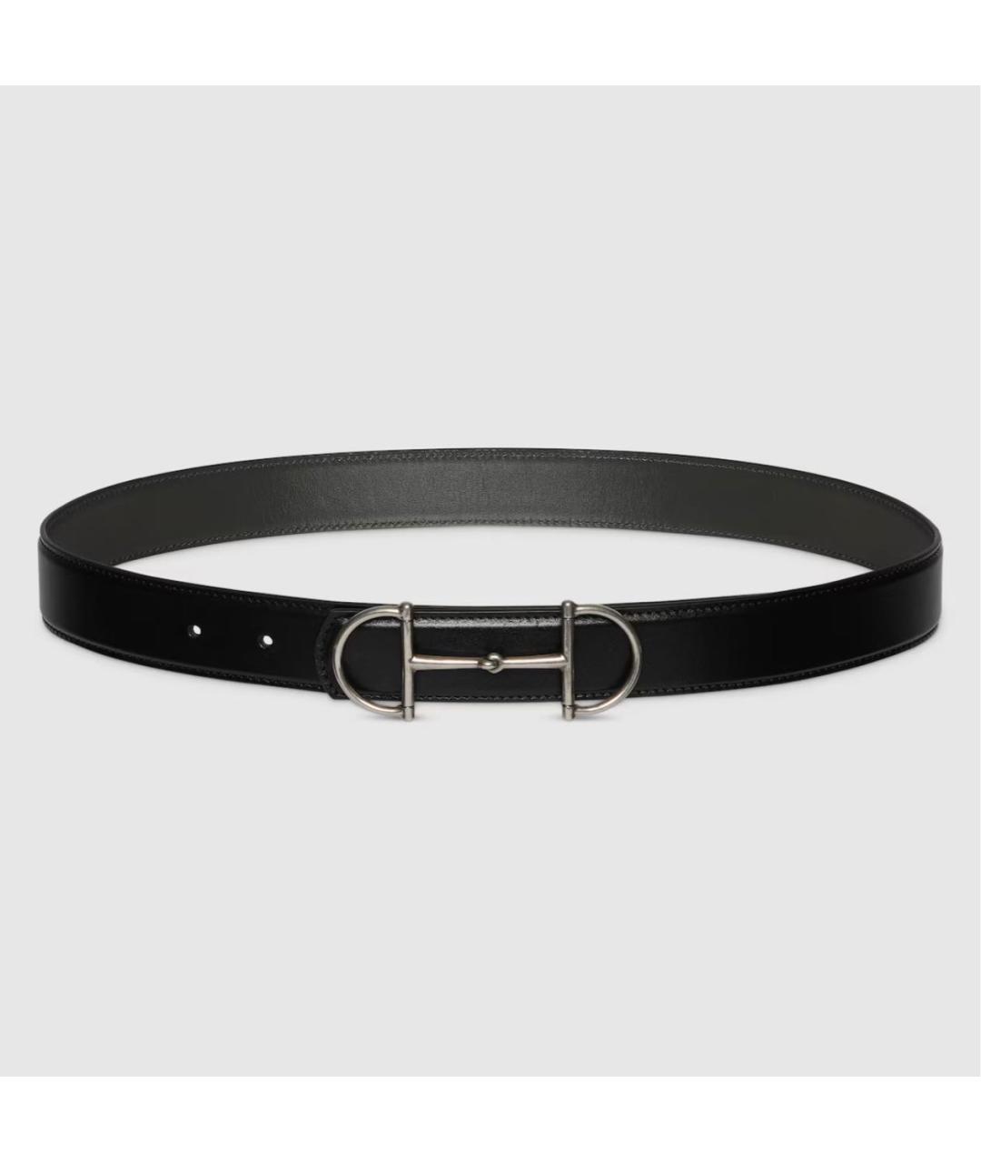 GUCCI Черный кожаный ремень, фото 4