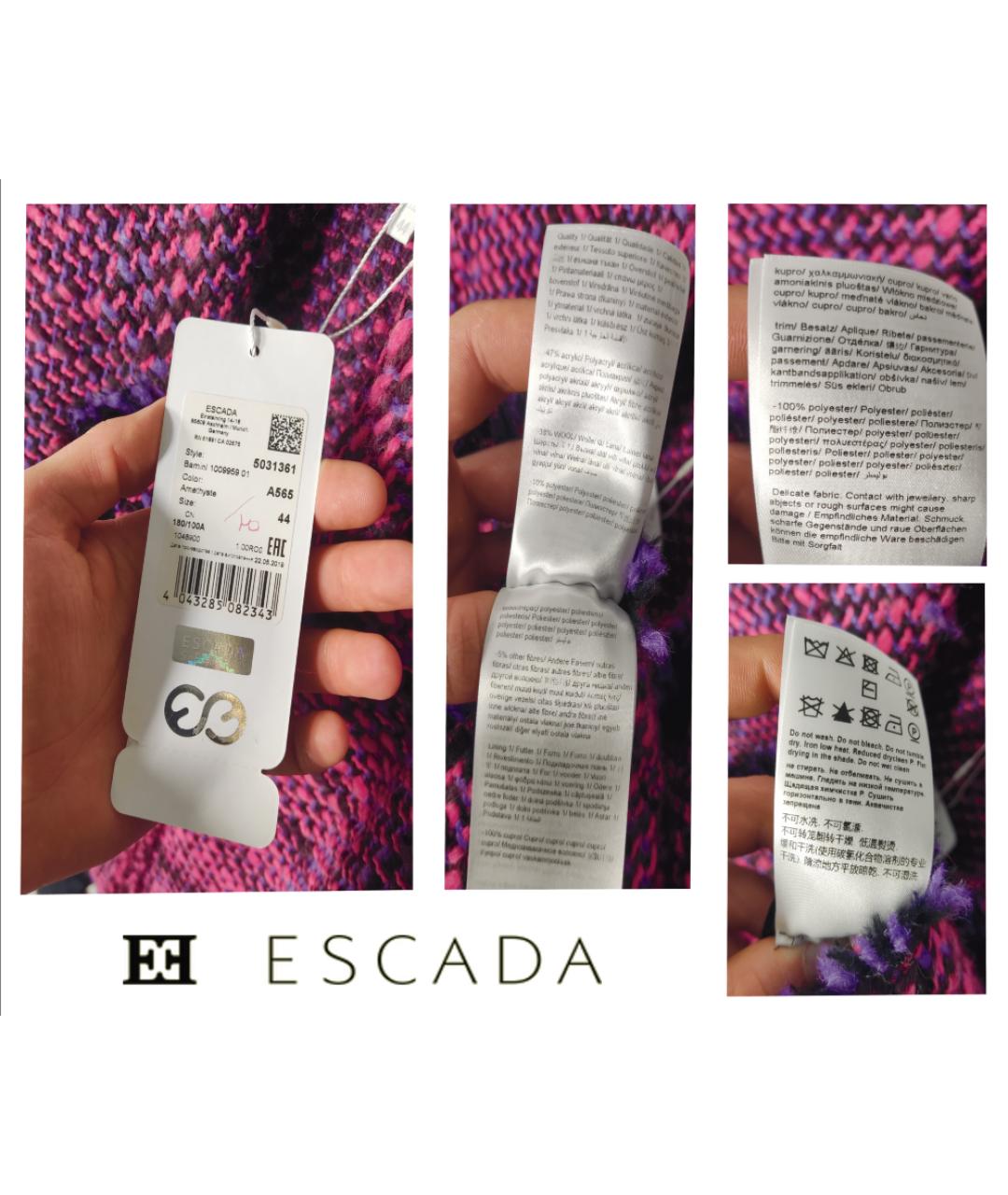 ESCADA Фуксия шерстяной жакет/пиджак, фото 7