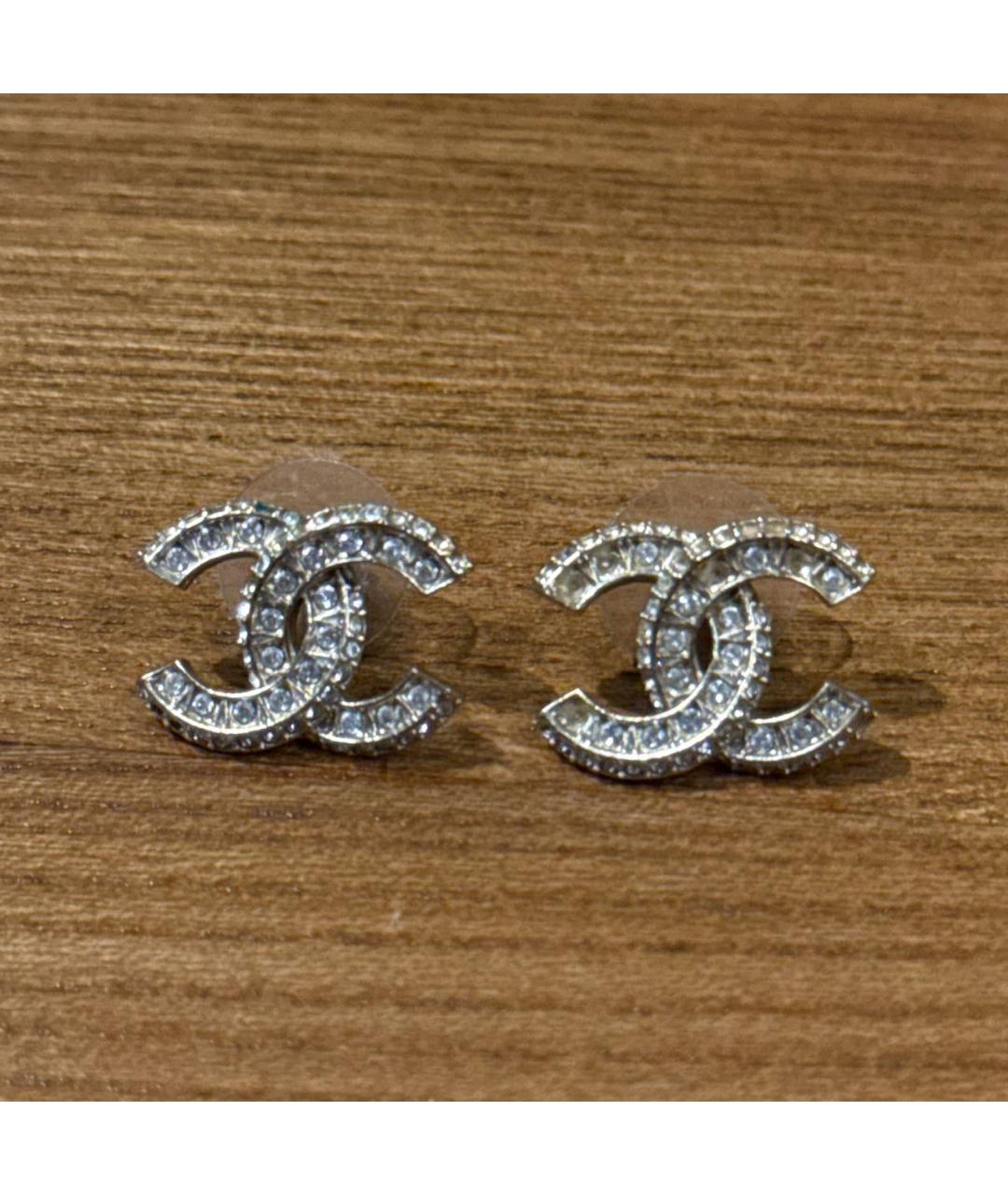 CHANEL Золотые металлические серьги, фото 4