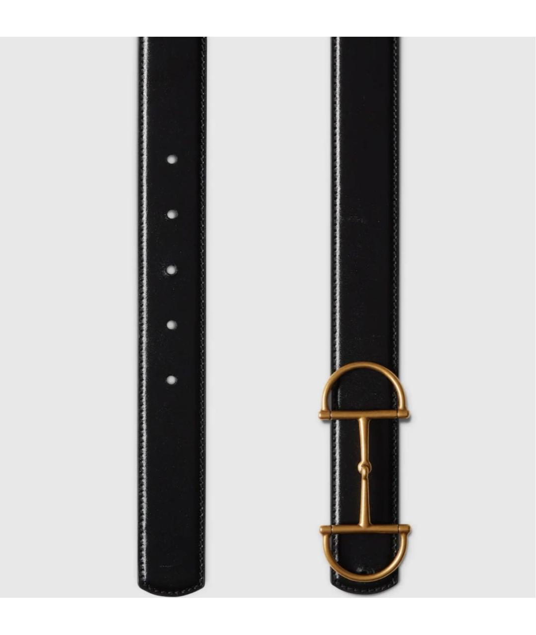 GUCCI Черный кожаный ремень, фото 2