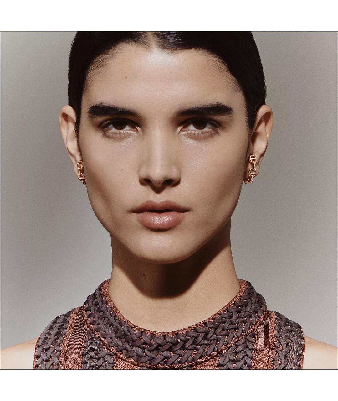 HERMES Золотые серьги из розового золота, фото 2