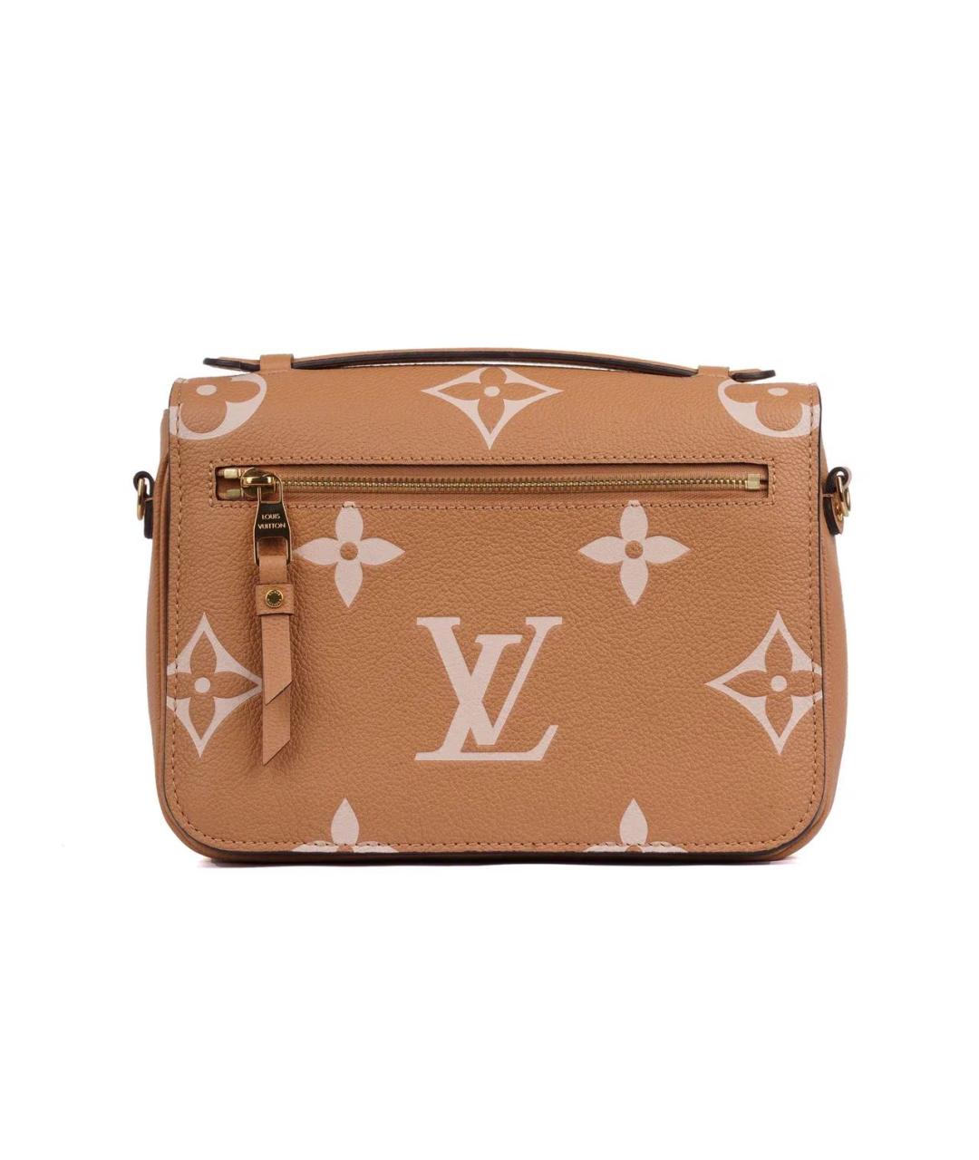 LOUIS VUITTON Коричневая кожаная сумка через плечо, фото 4