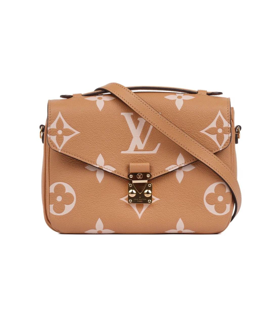 LOUIS VUITTON Коричневая кожаная сумка через плечо, фото 1