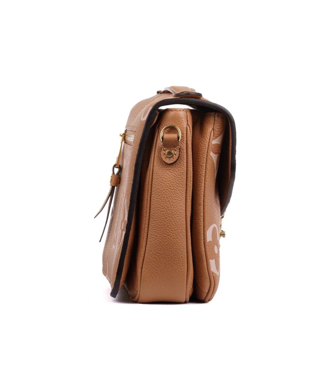 LOUIS VUITTON Коричневая кожаная сумка через плечо, фото 5