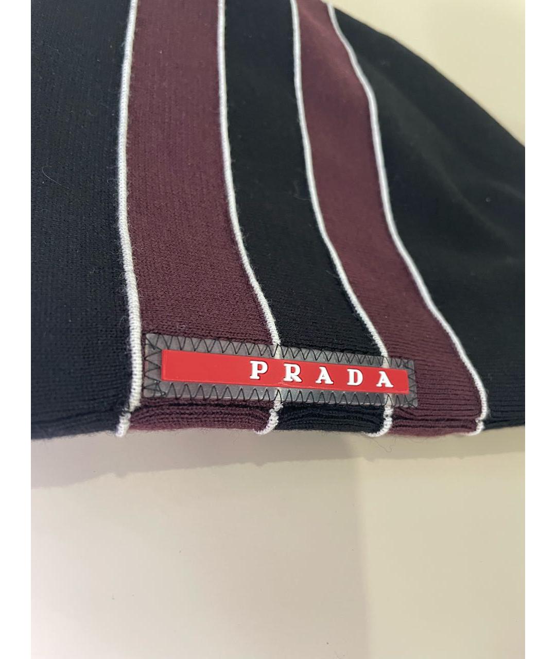 PRADA Черная шерстяная шапка, фото 6
