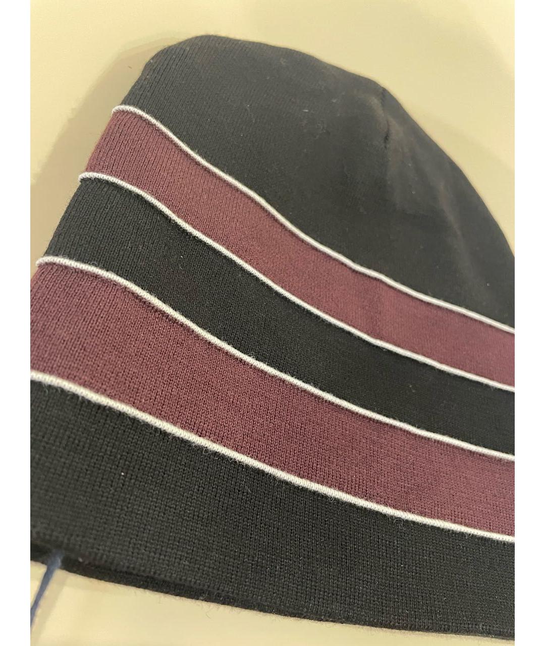 PRADA Черная шерстяная шапка, фото 3